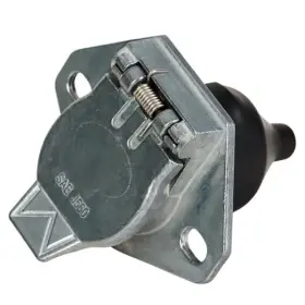 Wtsb-7ws-z-1 Wtsb Vehicle-side 7-pin Trailer Wiring Harness Socket 7-way Heavy Duty 7-hole Zinc