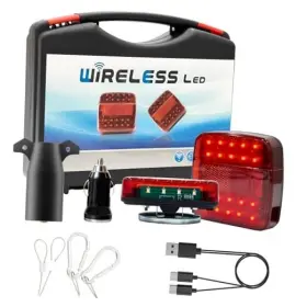 Wxcwd-01 Wxcwd-1 Wireless Magnetic Trailer Lights Bluetooth Tow Light Kit With Usb Car Charger