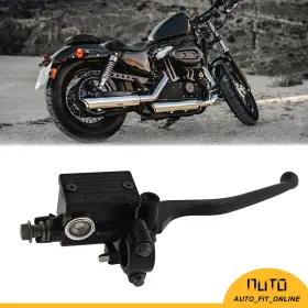 Cg125 X Autohaux 726215604795 Black Metal Motorcycle Front Brake Pump Accessory Single Custom For Honda #3