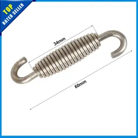 X Autohaux 726215643190 Pack Of 2 Motorcycle 45mm Exhaust Pipe System Muffler Coil Spring With Pull Hooks #2