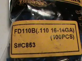Fd110b Xscorpion 1000 Pc Quick Disconnect 14-16 Ga Blue Female #3