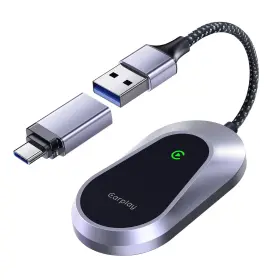 Xylois-a27 Xylois 2-in-1 Wireless Carplay And Android Auto Adapter Converts Wired To Ca