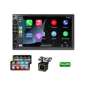 Th001 Y-metdriving 7 Inches Double Din Car Stereo In Dash With Wired Carplay And Android... Fast Ship