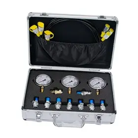 3guages Yfixtool Hptk-02 Hydraulic Pressure Test Kit For Excavator Includes 9 16pcs -