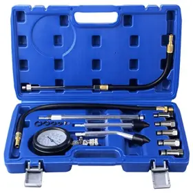 Yt-103245-blue Yinyuan Tools 11pcs Engine Cylinder Compression Tester Kit Petrol Fuel Pressure Gauge
