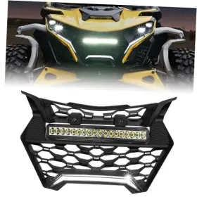 Zp-yj-030602-049 Yjlamp Front Grille With Led Light Bars For Can-am Maverick R And Max X Rs 2024
