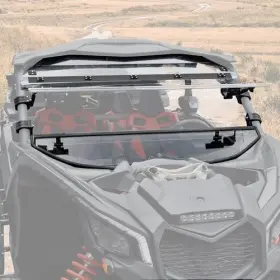 Zp-yj-030611-022 Yjlamp Flip Up Windshield Compatible With Can-am Maverick X3 Xds Xrs Max Turbo R Rr