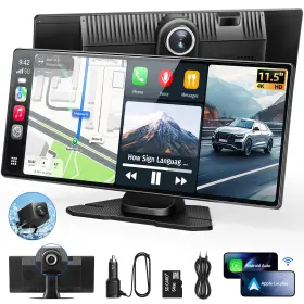 Younvaxa Carplay-50001 11.5 Inch Wireless Apple Carplay Screen For Car Portable Play And Android Auto