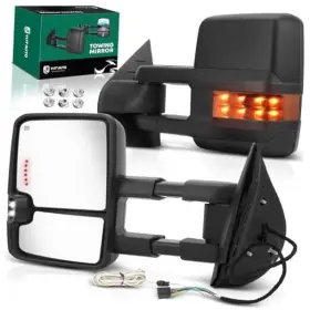 Yhtmi0008 Ytautoparts Power Car Towing Mirrors For 07-14 Silverado Without Running Light Black