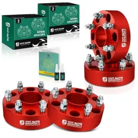 Yhtwsp0102 Ytautoparts 6x5.5 Hubcentric Wheel Spacers 2 Inch Fits Chevy Gmc 4pcs Red