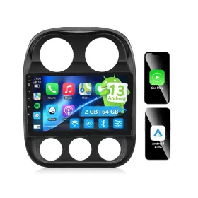 Yuanting 748743245653 2g 64g 10.1 Inch Hd Touchscreen Android 13 Car Stereo For Jeep Patriot/compas