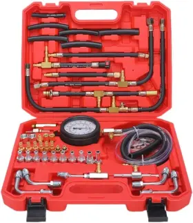 Zeajsru 709574992611 Fuel Injection Pressure Tester Kit 0-140 Psi Pro Auto Gauge