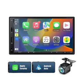 Zeminba 705794447764 7 Inch Double Din Car Stereo For Wireless Carplay&android Auto With... Fast Ship