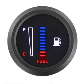 Zhsymx 752815449849 52mm Fuel Level Gauge Universal 12v/24v 2 Inch Led Display For Boat Rv Yacht Car Tr