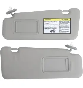 74320-48500-b0 Zonfant Left Driver And Right Passenger Side Sun Visor 2008-2013 Toyota Highlander