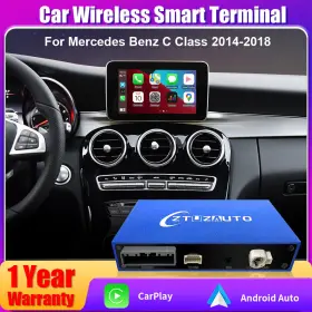 010101 Ztuzauto 2024 Newest Wireless Carplay Android Auto Retrofit For Mercedes-benz C-class Gps