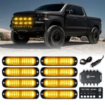 Xprite 8 Pack Amber Led Grille Side Marker Strobe Lights Kit With Control Box. Fixed Price $59.83.
