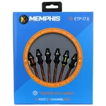 Memphis Audio ETP-17.6 Ft. 6-CHANNEL Rca Interconnect Cable Car New. Fixed Price $44.95.