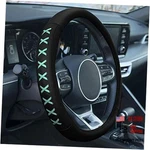 Universal Fit 15 Inch Genuine Leather With Lace-up Detailing Steering Mint. Fixed Price $33.76.