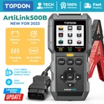 Topdon AL500B Car OBD2 Scanner Diagnostic Tool & 12V 24V Battery Load Tester Us. Fixed Price $65.99.