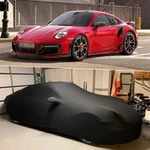 Car Covers Indoor Stain Stretch Dust-proof Custom Black For Porsche 911 Turbo. Fixed Price $129.11.
