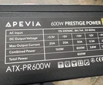 Apevia Prestige Power ATX-PR600W 80 Plus Gold Non Modular New. Fixed Price $49.90.