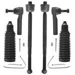Astapro - Front 6PC Tie Rod Ends For Chevy Gmc Sierra Silverado 1500 Suburban.... Fixed Price $102.87.