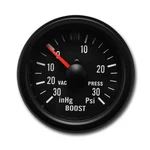 Vd Vintage 52MM Mechanical Boost/vacuum Gauge Inhg/psi Light Bulb Black Bezel. Fixed Price $31.34.