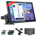 Tecxerllon 9" Wireless Portable Carplay Screen & Android Auto Touch Black. Fixed Price $71.99.