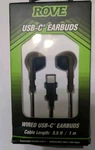 Rove Wired Earbuds Black 3.5 Ft Cable. Fixed Price $7.99.