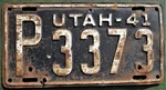 1941 Utah License Plate #p 3373 - Maybe Restore?. Fixed Price $27.95.