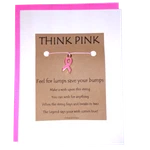 Thoughtful Greeting Card And Wish Bracelet Think Pink Breast Cancer Awareness -. Fixed Price $5.99.