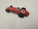 Vintage 6" Tomiyama Japan Indianapolis Speedway Racer Friction Car & Driver. Fixed Price $119.95.