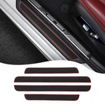 Hocheslo Door Sill Plate Protectors For Car, Universal Black Red-not Pattern. Fixed Price $23.99.