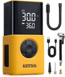 Astroai Tire Inflator L7S Portable Air Compressor Cordless Bike Pump Yellow. Fixed Price $61.99.