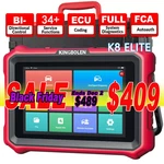 Kingbolen K8 Elite OBD2 Scanner Car Diagnostic Tool All System Bidirectional. Fixed Price $409.00.