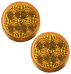 2LOT Roadpro RP1010ADL 2.5IN Round Amber Led Diamond Lens Clearance Marker Light. Fixed Price $32.95.