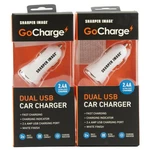 Sharper Image Gocharge Dual Usb Car Charger In White, 2 Pack. Fixed Price $9.99.