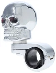 Roadpro RPSPN11 Chrome Skull Style Steering Wheel Handle Spinner Knob. Fixed Price $21.95.