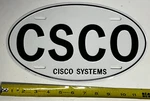 Cisco Systems License Plate; New -- Never Used; 12" X 7". Fixed Price $5.00.