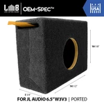 0.25 Ft 38HZ Ported Enclosure Box For Jl Audio 6.5" (6W3V3) Subwoofer. Fixed Price $129.99.