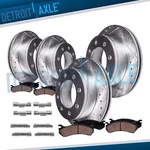 Front & Rear Drilled Rotors + Ceramic Brake Pads For Dodge 1500 2500 3500. Fixed Price $362.36.