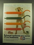 1969 Tenneco Walker Manufacturing Co. Ad - Exhaust. Fixed Price $19.99.