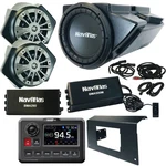 Navatlas NA30C Receiver, 6.5" Powered Speaker System, 10" Sub W/ Amp, Dash Kit. Fixed Price $1582.00.
