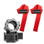 Victor Fitness Vflsur 24" Red Weightlifting Wrist Straps W/ Barbell Clamps. Fixed Price $26.98.