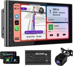 Haudio 2 Din Radio Wireless Carplay Android Auto 7" Touchscreen Stereo Boxs. Fixed Price $60.44.