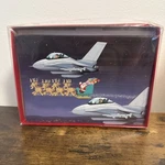 Vtg Kersten Brothers Christmas Greeting Cards New Box Of 17 - Santa & Air Force. Fixed Price $16.95.