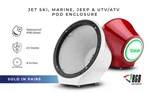DS18 EN-JS8/WH 8" Flat Speaker Pod Universal Enclosure Jet Ski Boat Marine White. Fixed Price $140.00.