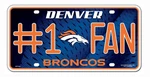 Denver Broncos License Plate #1 Fan. Fixed Price $30.87.