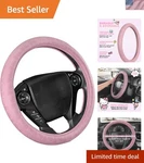 Charming Hello Kitty Car Accessories Pink Steering Wheel Cover Fits 14.5"-15". Fixed Price $56.57.